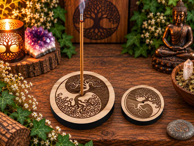 Incensario Árbol de la Vida Ying Yang